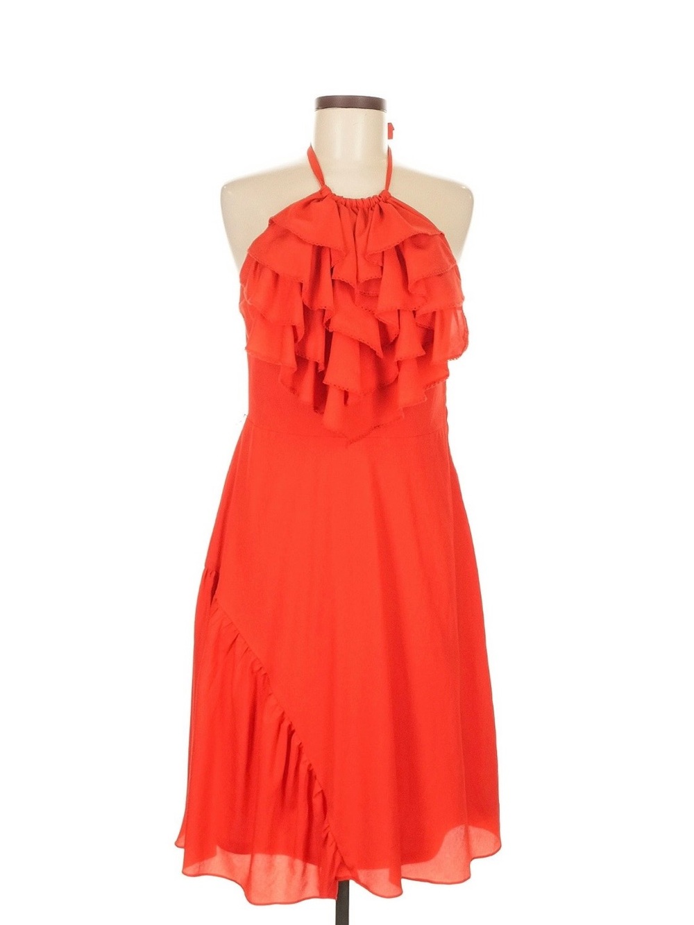 NWT Miss Sixty Bright Fun‎ Ruffled Halter Neck Red Size 8 Dress